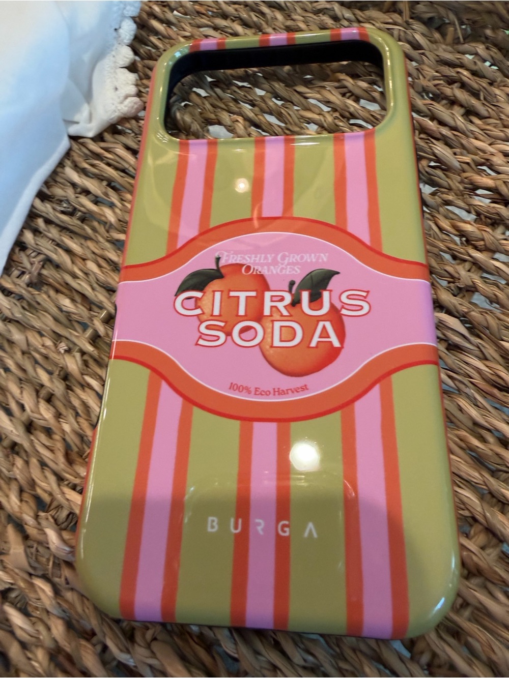 BURGA Citrus Soda Protective Phone Case in Green & Pink 17 pro MAX